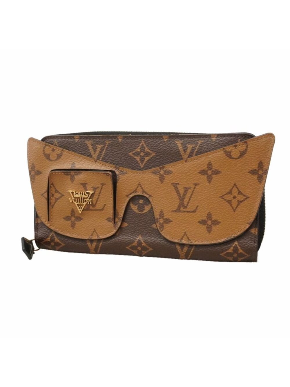 Louis Vuitton Wallet Monogram Reverse Zippy Shady Brown